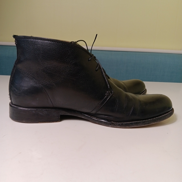 Frye Boots Mens 9.5 Black Phillip Chukka Leather Lace Up Ankle 87533 - Picture 8 of 14